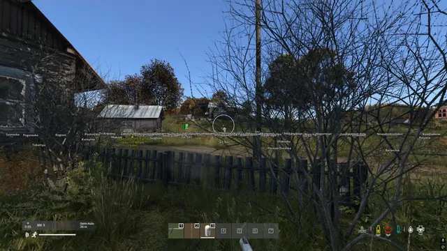 DayZ player ESP wallhack showing skeletons, boxes, and distance meters